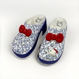 Crocs Hello Kitty 50th Anniversary Blue Glitter Siren Clog Women's 12 Men's 10